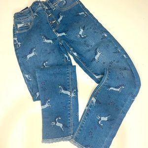 Kids jeans size 6x unicorn and stars